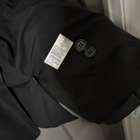 The Drop Faux Leather Loose Fit Blazer Jacket S Black - Picture 10 of 11